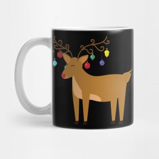 Reindeer with ornaments hanging from Mug